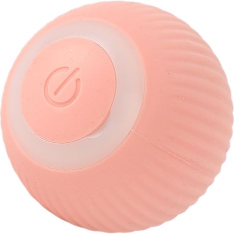 Lustiger elektrischer Katzenball aus Silikon, automatisch drehbar, intelligentes interaktives Katzenspielzeug, pink (1/5)