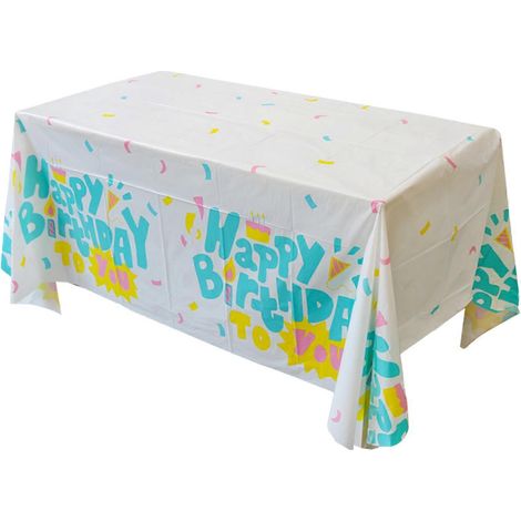 Nappe jetable extra large imperméable pour fête d'anniversaire, idéale pour tous vos événements. (1/5)