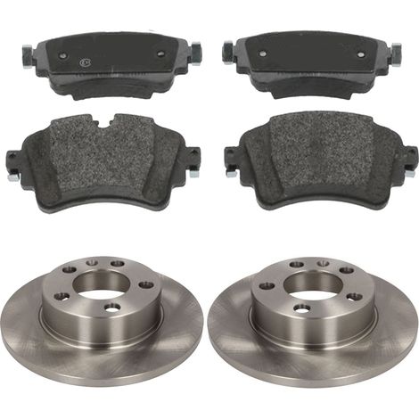 KIT FRENI POSTERIORI compatibile con AUDI A5 (F53,F5P,F57,F5E,F5A,F5F) - DISCHI + PASTIGLIE OEM: FDB4617 / 18562 /SOSTITUZIONE DIRETTA/BASSA POLVERE/SILENZIOSO