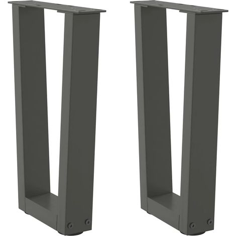 Couchtischbeine V-Form 2 Stück Anthrazit 28x(42-43,3) cm Stahl