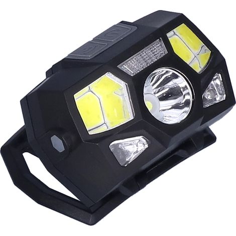 Lampe Frontale LED Puissante, Détecteur de Mouvement, Angle Ajustable 60°, Batterie Longue Durée pour Camping et Randonnée Nocturne (1/5)