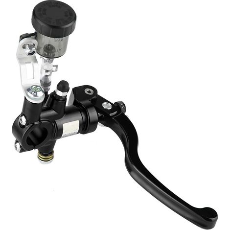 GARRYFIZH Levier d'embrayage hydraulique droit pour moto, maître-cylindre, pompe de frein à poussée droite (noir) (1/5)