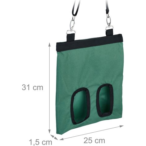 Sac à foin suspendu pratique pour petits animaux 31 x 25 x 1,5 cm favorise l'alimentation naturelle en coton beige (1/4)