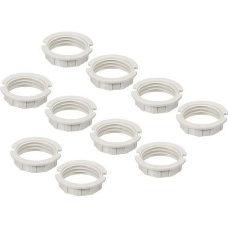 SOURCING MAP G9 Anneau Adaptateur Abat Jour Réducteur Lumière Douille Lampe M20 Support pour Luminaires Blanc 15Pcs