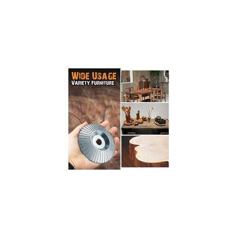 Disque en carbure pour meuler et sculpter le bois, 100 mm –