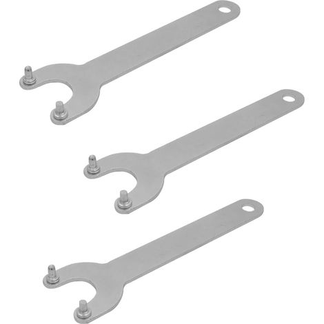 Lot de 3 clés pour meuleuse d'angle 125/150 mm avec poignée antidérapante, douilles à tenon et clés à molette (1/5)