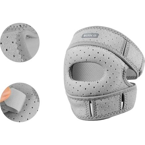 Correa para la rodilla, soporte ajustable, diseño ligero, AB169-gris (1/2)