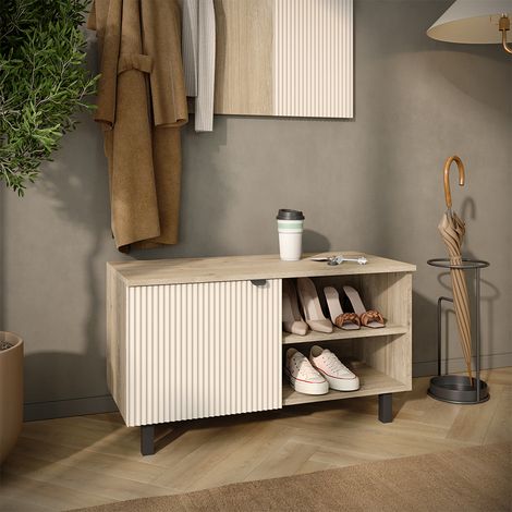 Schuhschrank Puerto, Eiche/Cashmere, 86 x 48 cm, Vicco (1/5)