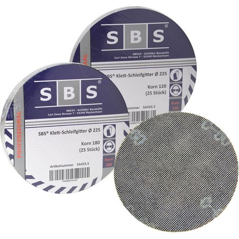 50 Blatt Klett Gitterleinen Schleifgitter 225mm Korn 120 180 (1/3)