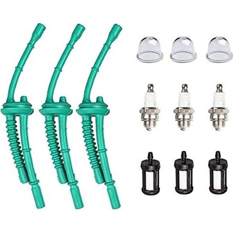 für Kraftstofffilter Primerkugel mit Zündkerze für STIHL FS55 FS38 FS45 FS46 FS55R KM55 HL45 MM55 FS100 FS110 FS130 Freischneider (1/2)