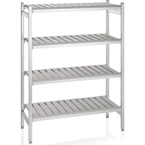 Rayonnage de stockage clipsable 126,5 x 54 x 170 cm aluminium polyéthylène - Was Germany (1/2)