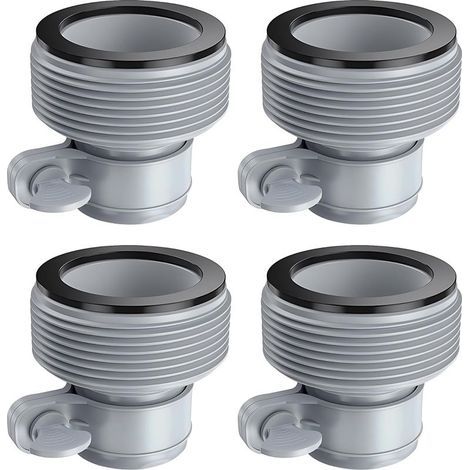 Raccord de piscine , lot de 4 adaptateurs de tuyau de piscine , connecteur de pompe de piscine , adaptateur de tuyau de piscine fileté , adaptateur de conversion de tuyau B pour raccords de 1,5 pouce (1/5)