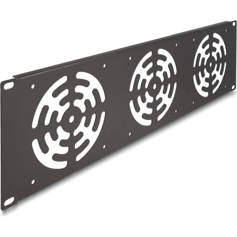 Delock Cubierta de rack de 19 para 3 ventiladores de 120 x 120 mm 3U negro