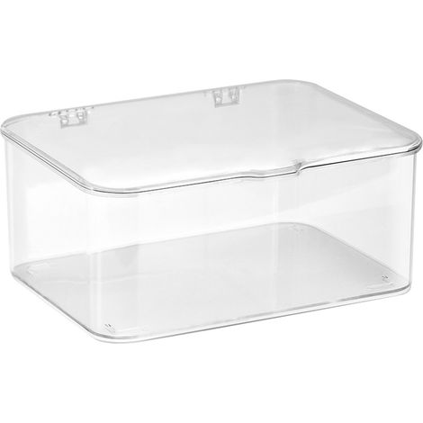 Transparente Aufbewahrungsbox mit großem Fassungsvermögen fürs Büro – Multifunktionaler Organizer für Handy und Zubehör mit staubdichtem Deckel (1/5)