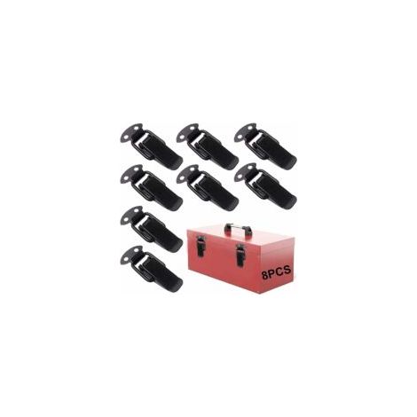 Moraillon Fermeture 8 Pcs Serrure Tension En Acier Inoxydable Serrure Caisse Verrouillage Du Levier Verrouillage Bascule Basculer La Fermeture Pour Coffret Boîte Tiroir Armoire Coffre Outils (201) - C (1/4)