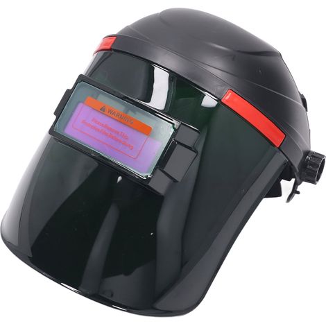 Casque de soudure PC à assombrissement automatique, avec serre-tête, masque facial emballé séparément, expédié sous film bulles et carton. (1/5)