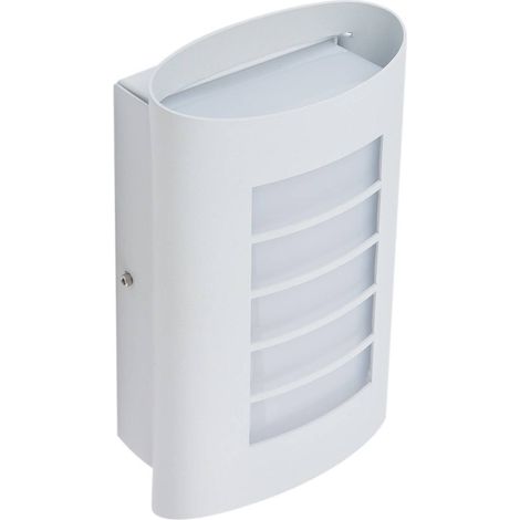 Lindby Lámpara de pared exterior 'Ismael' en Blanco Aluminio
