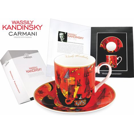 Tasse mit Untertasse von Wassily Kandinsky mit UND auf Porzellan