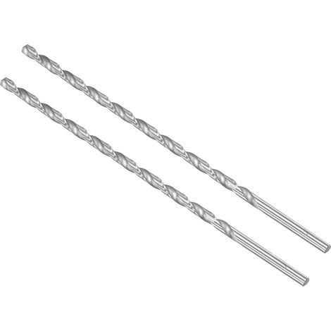 Forets Hélicoïdaux Extra Longs en Acier Rapide, 7mm Diamètre 250mm Longueur, Foret Hélicoïdal Droit – Applications : pour Métal, Bois, Plastique, Aluminium, 2 Pièces (1/5)