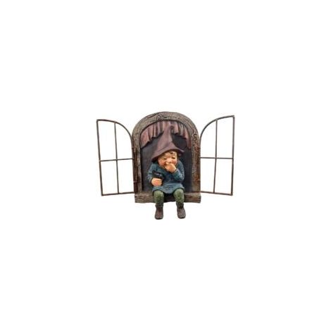 Statue de gnome féerique pour jardin, décoration d'arbre extérieure, 15 cm, décoration amusante pour arbre de jardin, idéale pour patio, pelouse, porche