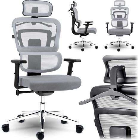 Micro-mesh office chair Sofotel Nicea gray (1/5)