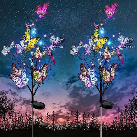 Lampe Solaire Exterieur, Jardin étanches Papillon, Imperméable Decoration Decorative Pour Allée, Terrasse, (1/5)
