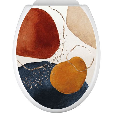 Stickers Abattant WC - Design - 35x43 cm - Adhésif BRILLANT (1/2)