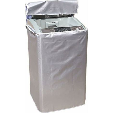 Housse Machine A Laver - Etanche UV Polyester Argenté - Pour Chargement Superieur - Taille M 58x60x90 cm (1/5)