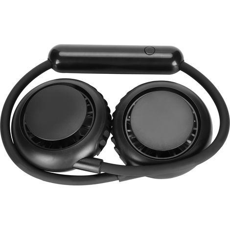 Tragbarer Mini-USB-Nackenventilator, stylischer Ventilator für Outdoor-Sportarten, schwarz (1/5)