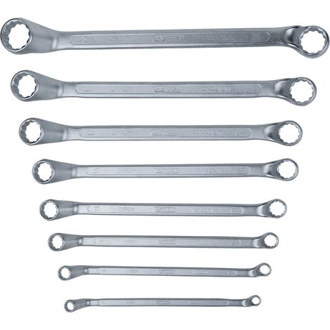 KS TOOLS Jeu de clés polygonales doubles à pans creux, coudées, 8 pièces, 6-22 mm - 517.0248