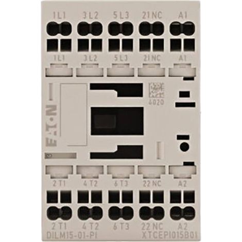 Eaton Contacteur de puissance, 3 pôles, 380 V 400 V 7,5 kW, 1 NF, 24 V DC, Actionnement DC, Bornes Push-in, 199258 (1/4)