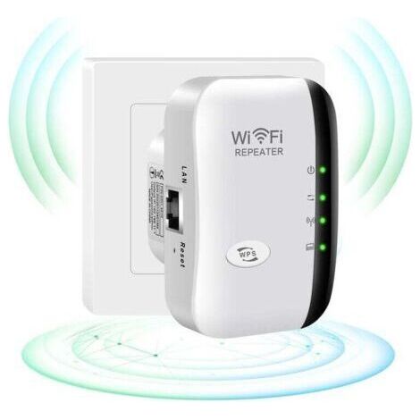 Amplificateur WiFi, Amplificateur Internet sans fil 2,4 G pour la Maison 300 Mbps Super boost Répéteur de Portée Wi-Fi Répéteur d'Amplificateur de signal WLAN, Configuration et couverture faciles,OUYL (1/5)