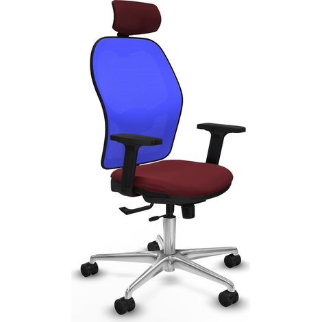 Sedia da ufficio piqueras y crespo Jorquera garnet ecopelle (1/2)