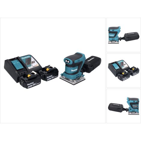 Ponceuse vibrante sans fil Makita DBO 482 RM 18 V 112 x 102 mm + 2 batteries 4,0 Ah + chargeur (1/5)