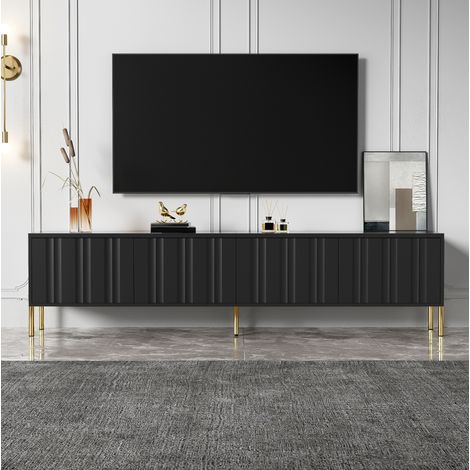 TV Möbel Sideboard Aufbewahrung 190 cm Schwarz OKMYHOME (1/5)