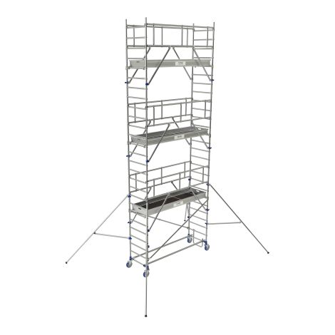 Echafaudage roulant aluminiumTOTEM 2 BOX 250 Hauteur travail 7,85 m Tubesca Comabi