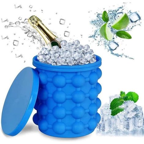 Bacs à Glaçons, Ice Cube Maker,Moule à Glaçon Avec Couvercle, Ice Cube Glaçon, Magique Seau Glacons-MOULE A GATEAU - MOULE