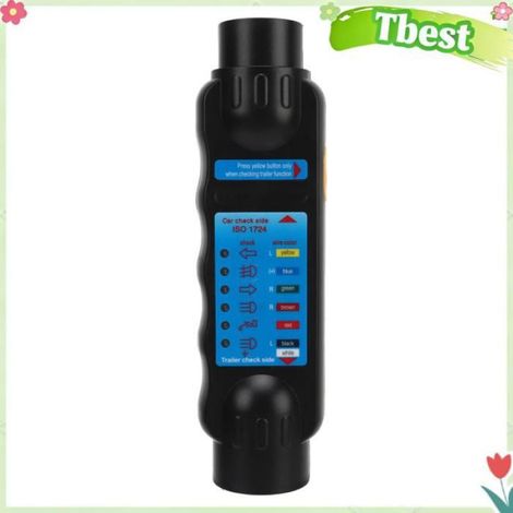 Testeur De Prise De Remorque - 7 Broches - Pour Voiture Remorque Camping-Car - Test Fonctionnel Des Feux Et Circuits - 1 Pièce (1/5)
