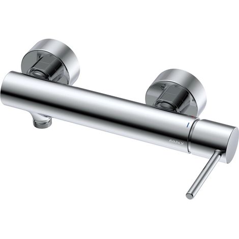Robinetterie de douche - chrome brillant - mitigeur - laiton - minimaliste (1/2)