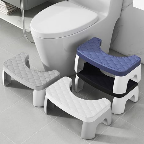 Tabouret Pour Toilette - 42 x 25 x 17 cm - En Plastique - Non Glissant - Pliable Et Empilable - Pour Salle De Bains - 1 Pièce (1/5)