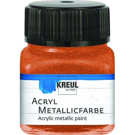 Kreul Acryl Metallicfarbe kupfer 20 ml Verzierfarbe