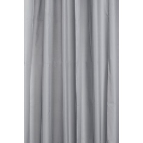 Croydex, Plain Grey Textile Shower Curtain 1800x1800mm, 100% Polyester (1/5)