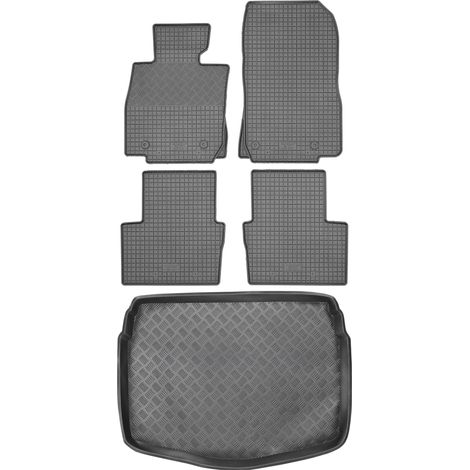 Juego de alfombrillas de goma para coche y maletero para Mazda CX-3 Crossover (2015-2018). (1/5)