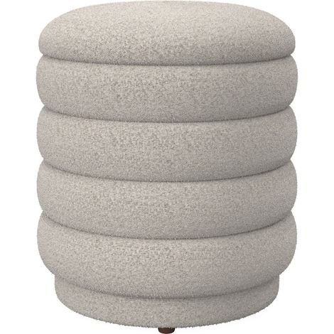 Mömax Sitzbank Nina mit Stauraum inkl. 2 Hocker Bouclé Weiß (1/5)