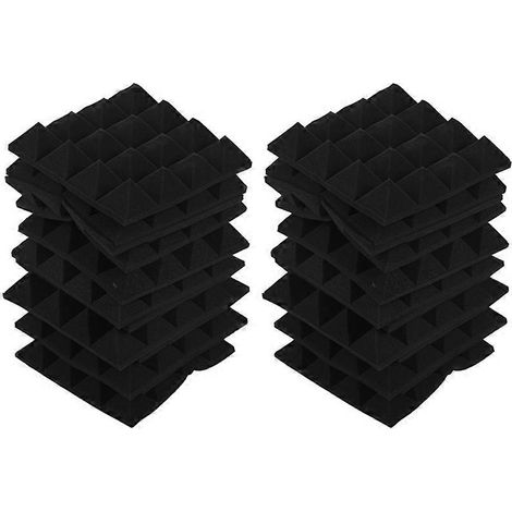 Lot de 24 panneaux de mousse acoustique de studio (250 x 250 x 50 mm) pour traitement et absorption acoustique. (1/5)