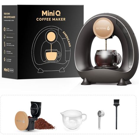 1 Machine à café, réservoir 240 ml, infusion rapide, café moulu, usage bureau (1/5)