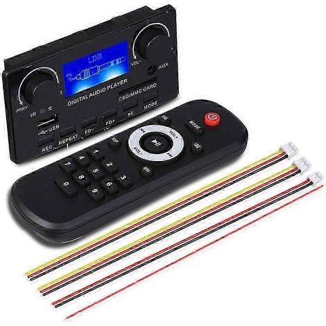 Carte décodeur MP3 Bluetooth avec écran LCD multifonction, carte amplificateur de voiture portable avec synchronisation, décodeur MP3 kns (1/5)