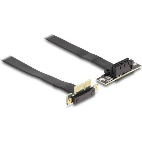 [NEUWERTIG] B-Ware Delock PCIe Riser Kabel Anschlusskabel 0,3m Schwarz PCI-Express flexibel 88042 (1/2)