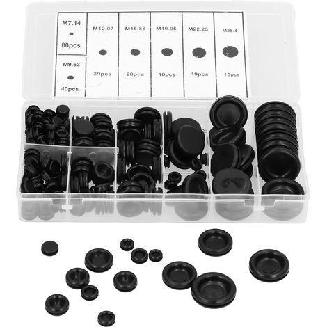 Kit de 200 rondelles de protection en caoutchouc pour câbles de 7 à 25 mm, isolées, anti-poussière et ignifugées. (1/5)