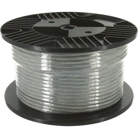 Cavo in acciaio rivestito in PVC bobina da 50 m - 6 mm - Chapuis